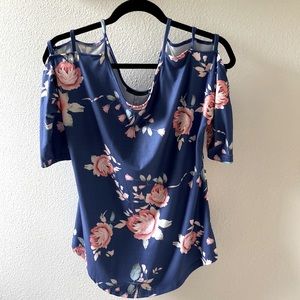 Floral maternity dress shirt